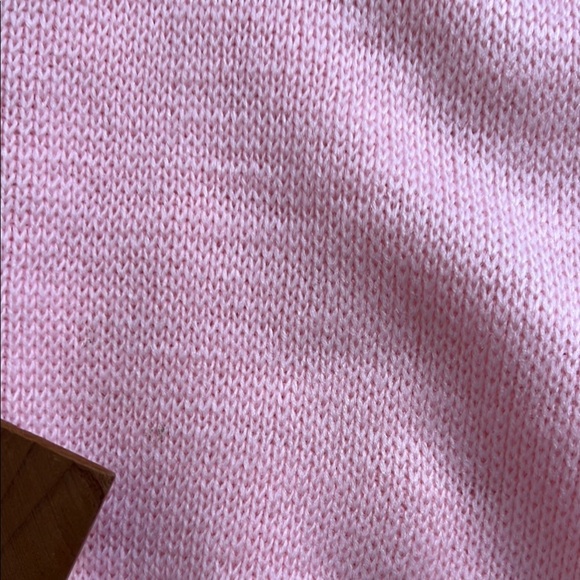 Vintage 80s Knit Mockneck Made in Ireland Bright Pink Women's Sweater Acrylic - Picture 12 of 15
